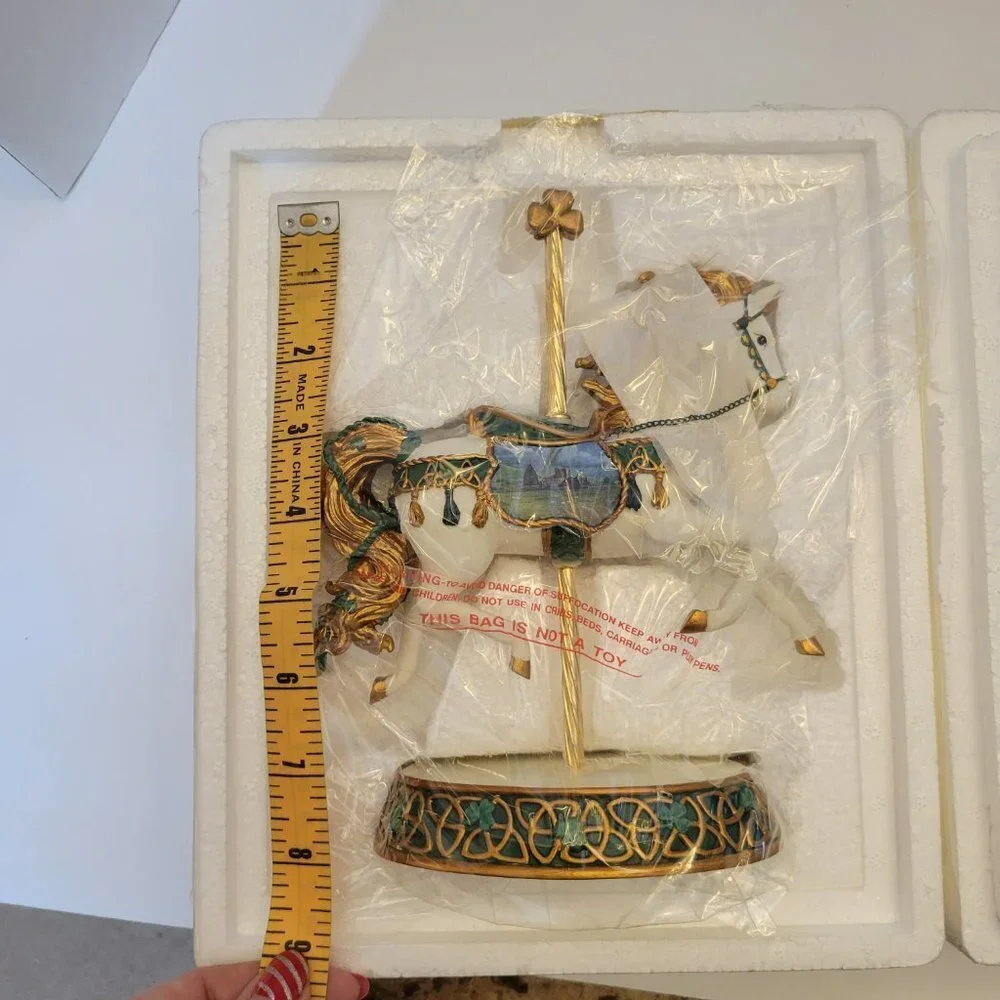 NIB The Hamilton Collection - Irish Blessing Carousel Sculpture